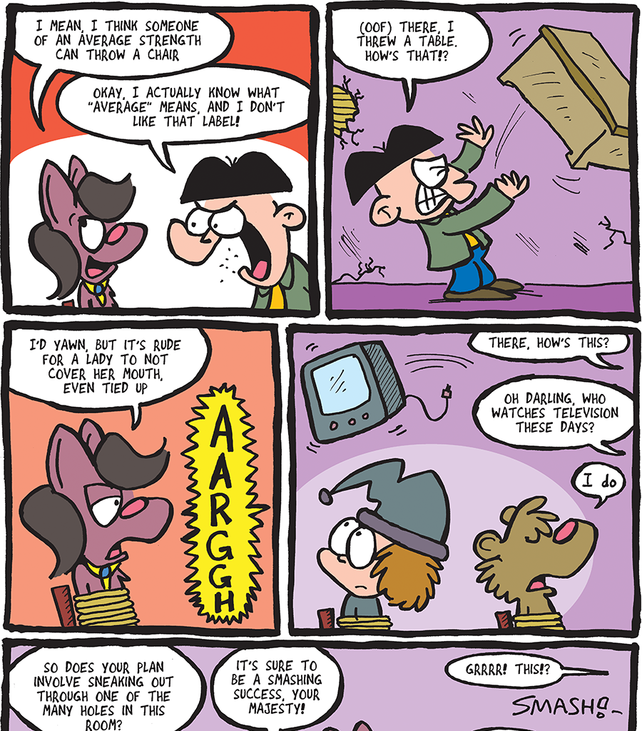 The Fuzzy Princess - Episode 253, Page 1: 2018-04-30-Crashing Down